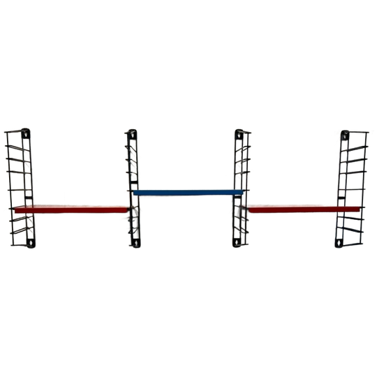 Vintage Tomado Wandrek / Wandmeubel, Drie Delen, 1960's 1