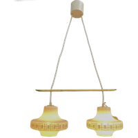 Double Glass Hanging Lamp 1960s