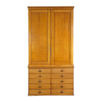 Prachtige Zeer Grote Engelse Victoriaanse Buffetkast/ Housekeeper Cupboard Met Lades En Legplanken thumbnail 1