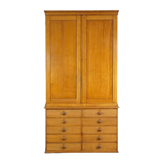 Prachtige Zeer Grote Engelse Victoriaanse Buffetkast/ Housekeeper Cupboard Met Lades En Legplanken 1