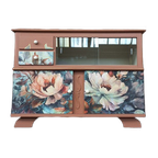 Kastje, Klein Dressoir, Vitrinekast, Commode, Gerestyled thumbnail 1