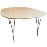 Fritz Hansen Superellipse Eettafel Uit, Jawel, 1968.