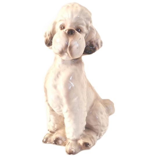 Jaren 50 Vintage Beeld Poedel Hond Beeldje 1