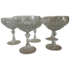 5x Vintage Kristalglas Champagnecoupes thumbnail 1