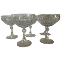 5x Vintage Kristalglas Champagnecoupes