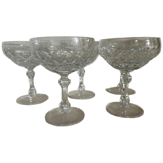5x Vintage Kristalglas Champagnecoupes 1