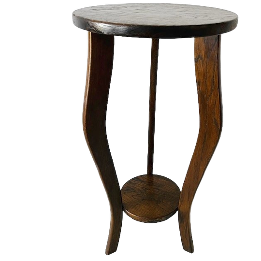 Hoge Vintage Plantentafel Massief Eiken 1