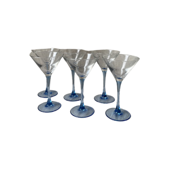 6X Champagne Coupe, Lichtblauw, Luminarc 1