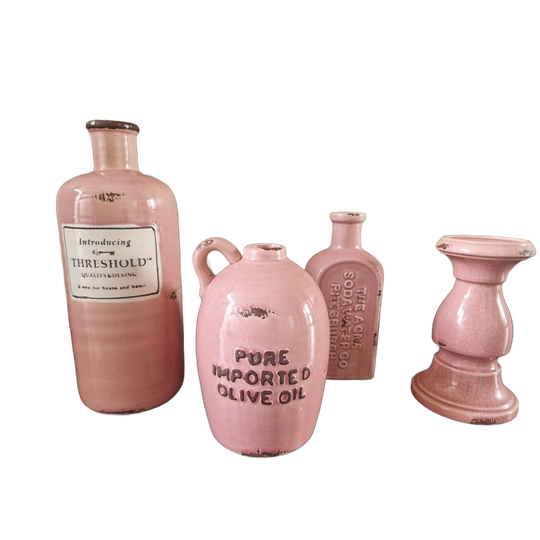 Set Roze Kruiken Vazen 1