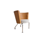 Lammhults Felix Fauteuil - Design - Oranje - Leder - Grijs thumbnail 1