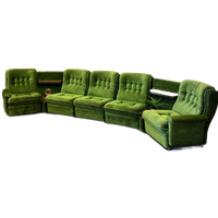 Super Gave Groen Fluwelen Vintage Elemenentenbank