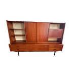 Topfrom - Teak Fineer Highboard - Ca. 1960 - In Goede Staat thumbnail 1