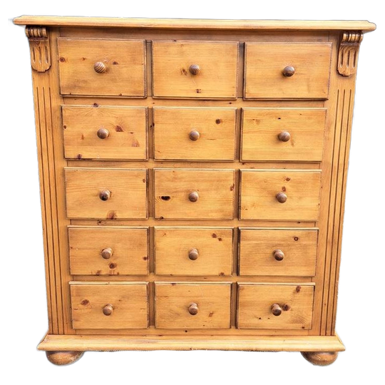 Massief Grenen Ladekast 15 Lades 1