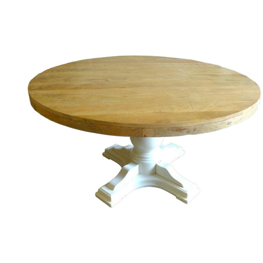 Prachtige Grote Ronde Mango Eettafel 140 Cm 1