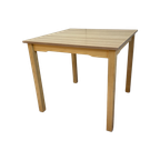 Vintage School/eettafel Bureau Werktafel Vierkant thumbnail 1