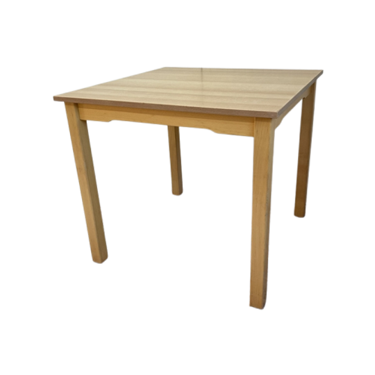 Vintage School/eettafel Bureau Werktafel Vierkant 1