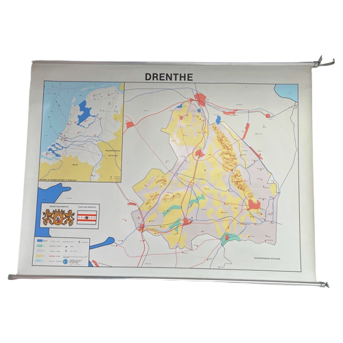 Drenthe Kaart Schoolkaart J70