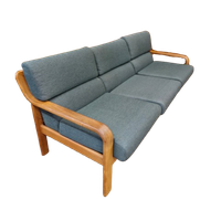 Vintage Deens Design Driezits Bank L. Olson & Son