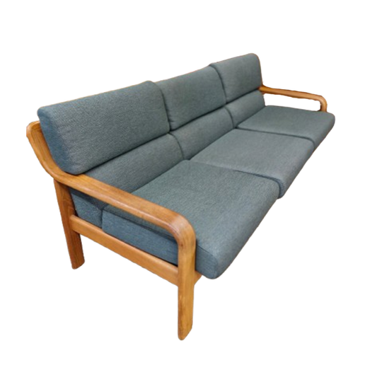 Vintage Deens Design Driezits Bank L. Olson & Son 1