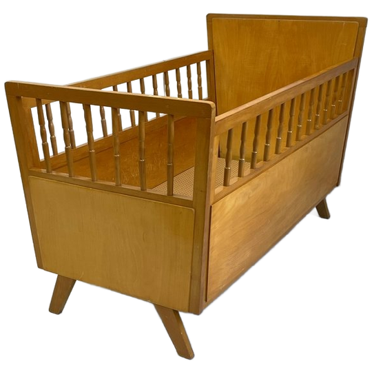 Vintage Ledikantje Retro Jaren 60 Bedje Hout 1