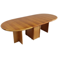 Vintage Deense Grote Ovalen Uitschuifbare Eettafel Tafel 1960s