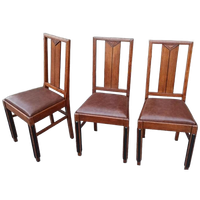 Set Van 3 Art Deco Amsterdamse School Eetkamerstoelen