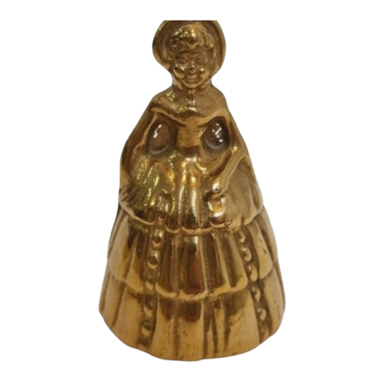 Koperen Victoriaanse Tafelbel Dame 1