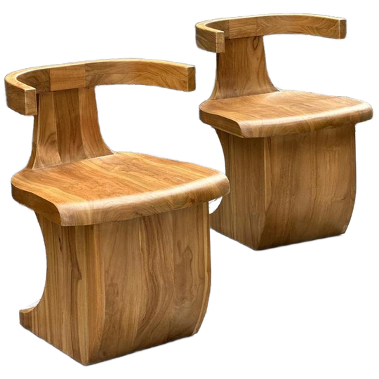 Massief Houten S Shape Stoel (meerdere Stuks In Stock) 1