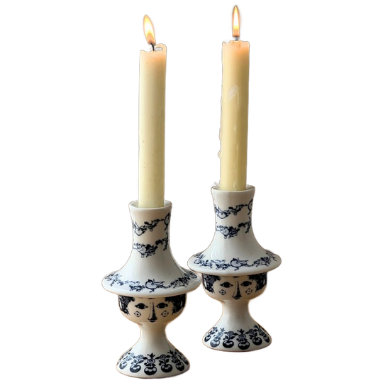 Set Of 2 Vintage Bjørn Wiinblad Candle Holders 1