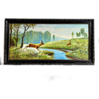 4 Herten In Een Idyllisch Landschap By Carl Zimmermann thumbnail 1