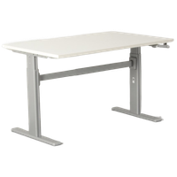 Actiforce Bureau, Wit Blad, 120 X 80 Cm, Hoogte Instelbaar Onderstel D.M.V. Handslinger, Hoogte 6