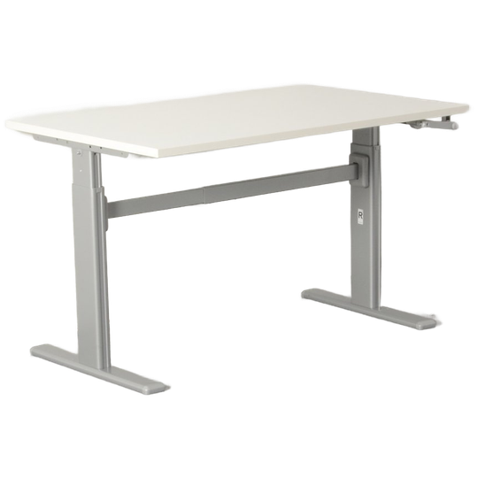 Actiforce Bureau, Wit Blad, 120 X 80 Cm, Hoogte Instelbaar Onderstel D.m.v. Handslinger, Hoogte 6 1