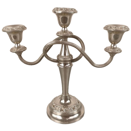 Engelse Verzilverde Kandelaar 1