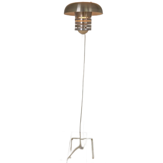 Vintage Design Vloerlamp Met Perspex Voet Scandinavisch 1