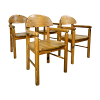 Set Van 4 Grenenhouten Eetkamerstoelen – Rainer Daumiller