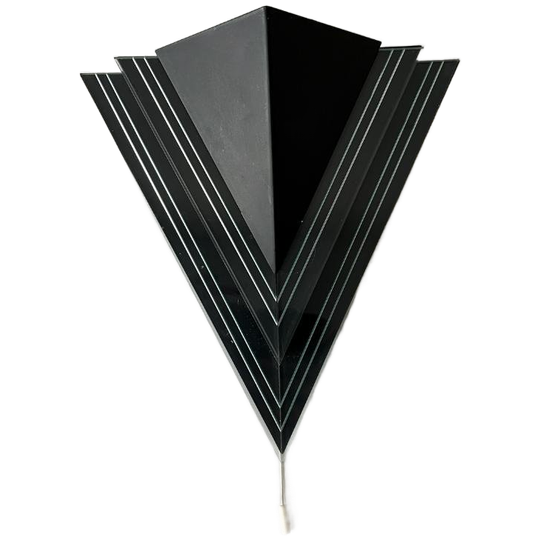 Vintage Driehoekige Wandlamp - Zwart -memphis Stijl 4x 1