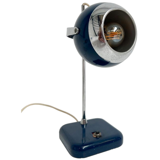 Blauwe Space Age Tafellamp, 1960's 1