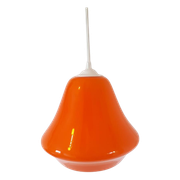 * 70'S Vintage Glazen Hanglamp Oranje Retro Hanglampje