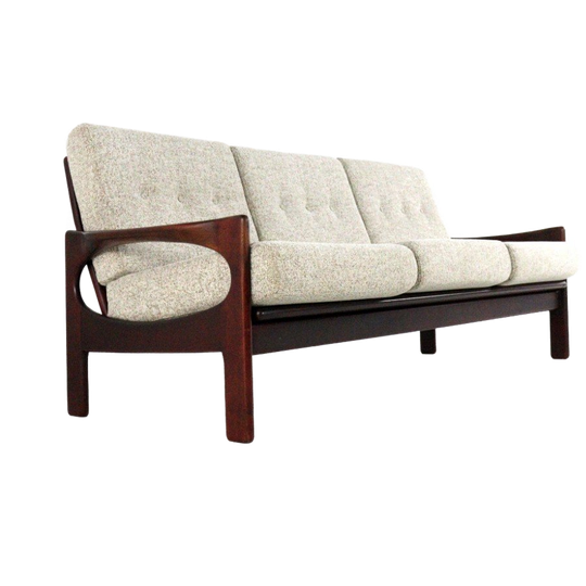 Vintage 3 Persoons Bank Reupholstered 1