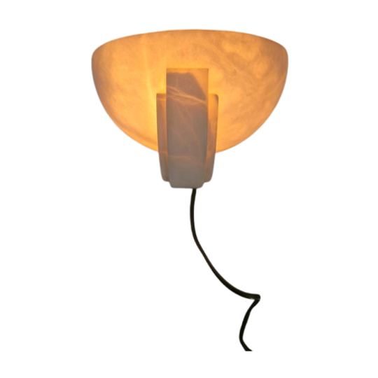 Art Deco Revival Albast Wandlamp 1