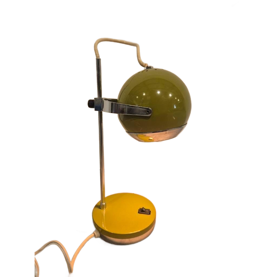 Vintage Space Age Groene Eye Ball Lamp Design 1