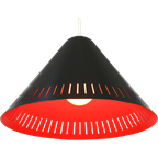 Leuke Zwart En Oranje Lyfa Hanglamp / Mid Century Modern Lamp | Jaren 60 Lamp *** Denemarken Jare thumbnail 1