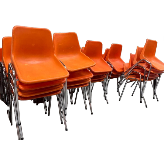 Vintage Oranje Stoel (lot Of Apart Te Koop ) 1