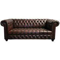 Chesterfield Brighton 3-zits – Knopenzit – Antiek Bruin