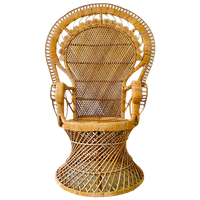 Vintage Rieten Pauwenstoel Peacock Chair Rotan 1970’S