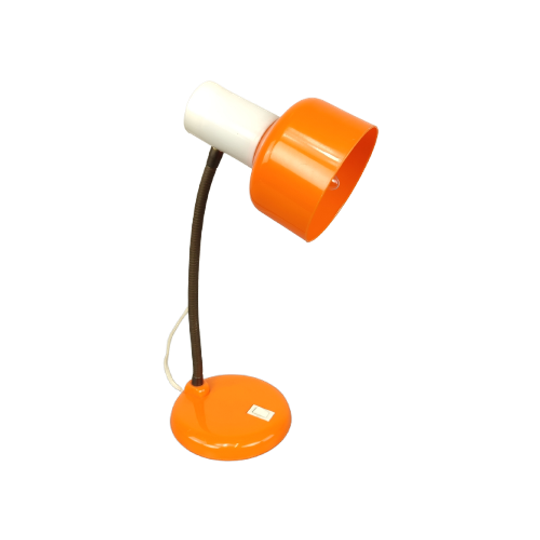 Vintage Bureaulamp Oranje 1