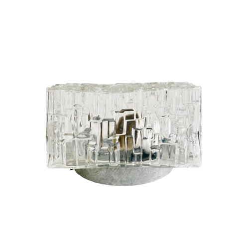 Mid-Century Vierkante Glazen Plafondkap 1960’S