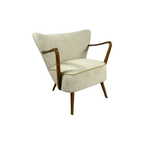 Mid Century Club Chair Boucle