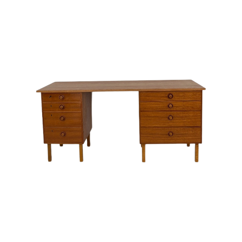 Scandinavisch Vintage Teak Fineren Bureau Tommar