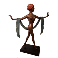 Brons Beeld Dame Met Sjaal